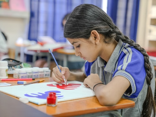 Student painting
